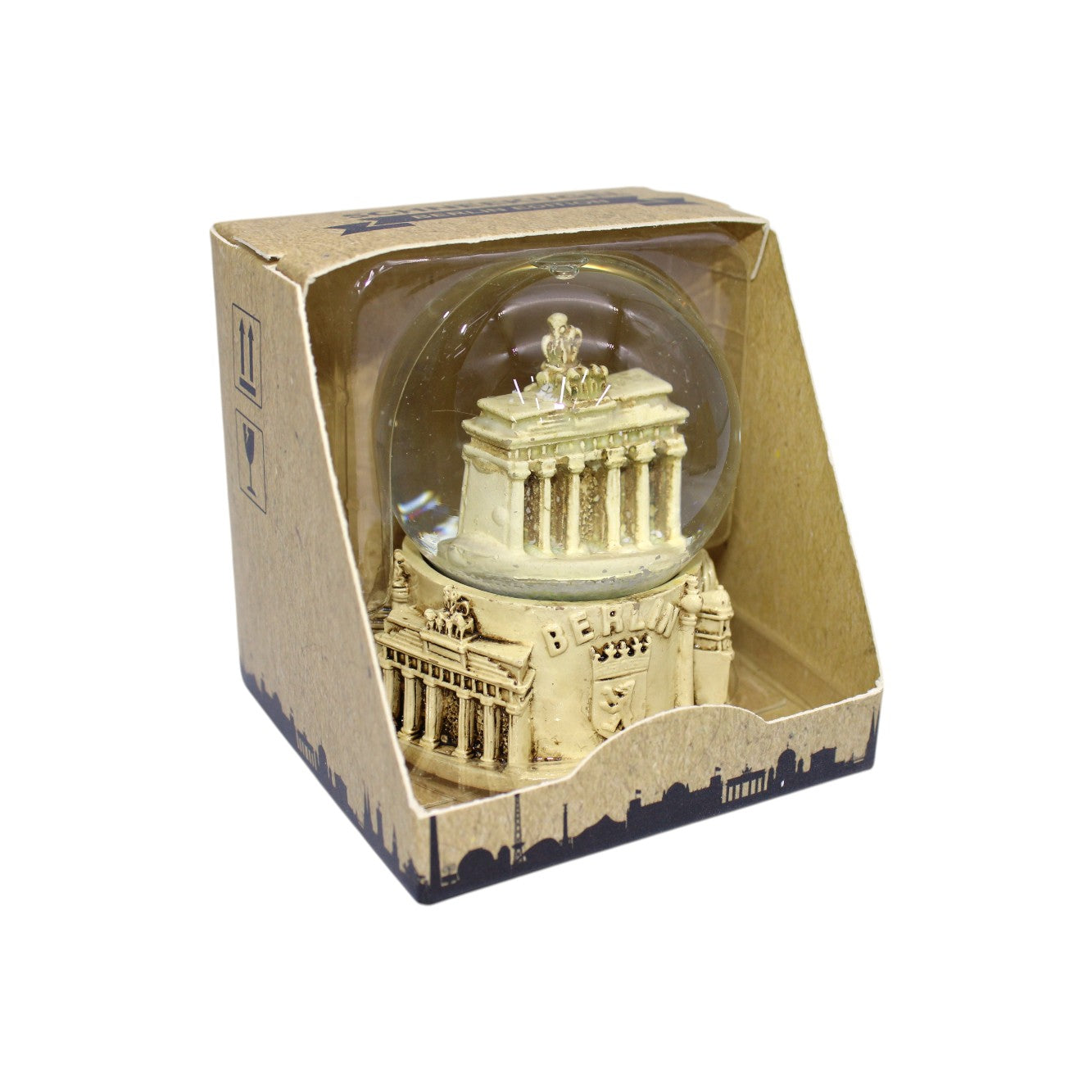 Berlin Schneekugel Cremeweiß Groß