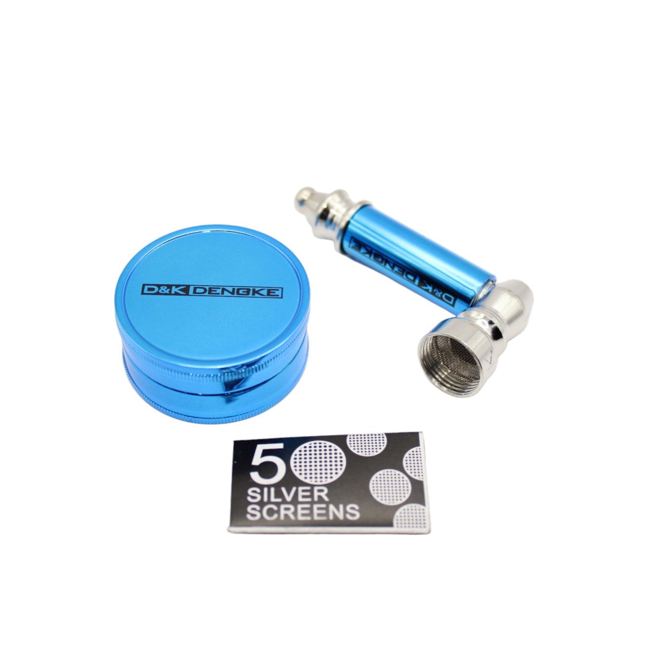 D&K Pfeife Metallic inkl. Grinder & Screens 24er Display