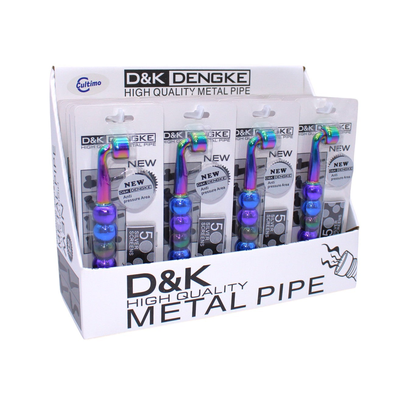 Metall Pfeife Rainbow 15cm 20er Display