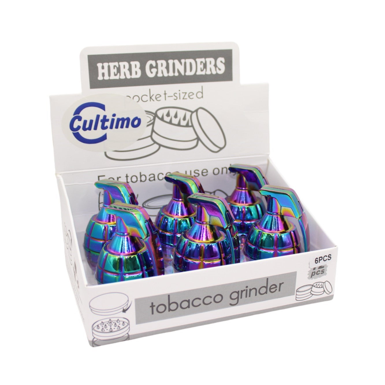 Grinder Handgranate Rainbow 3tlg 6er Display