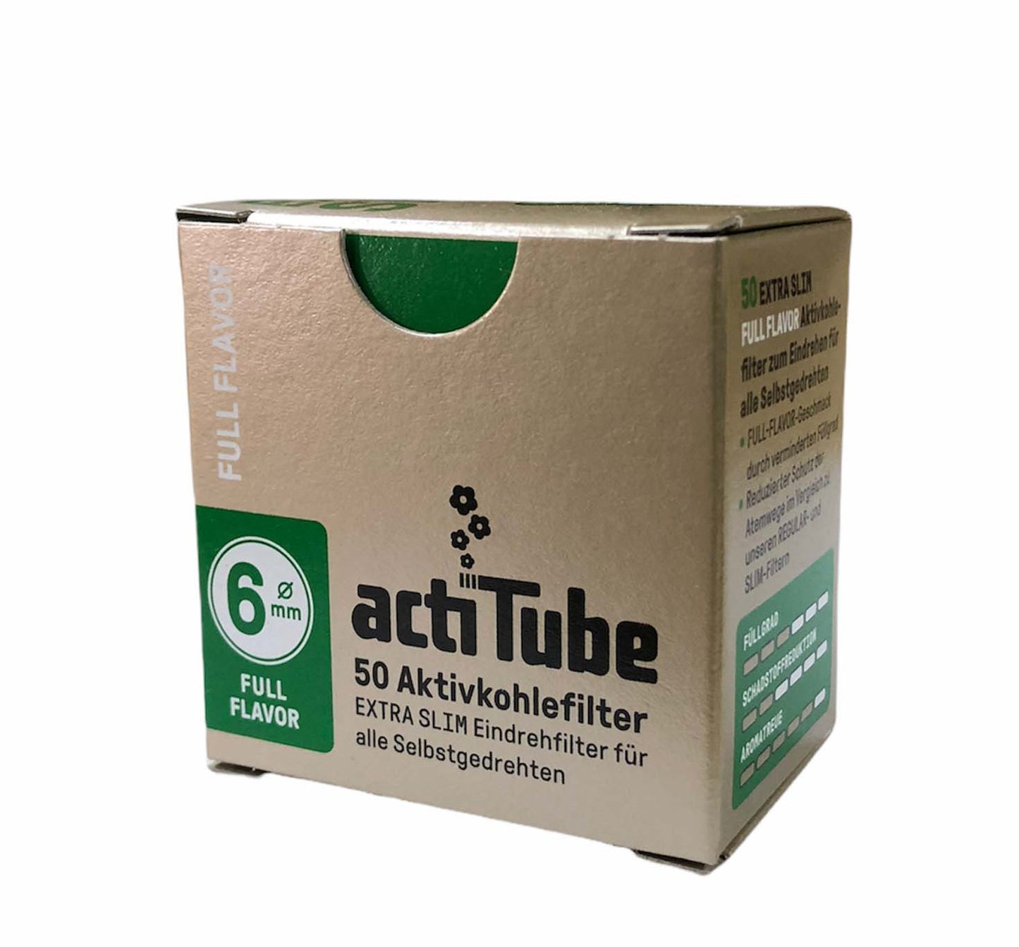 ActiTube Extra Slim Full Flavor Filter 6mm 10x50