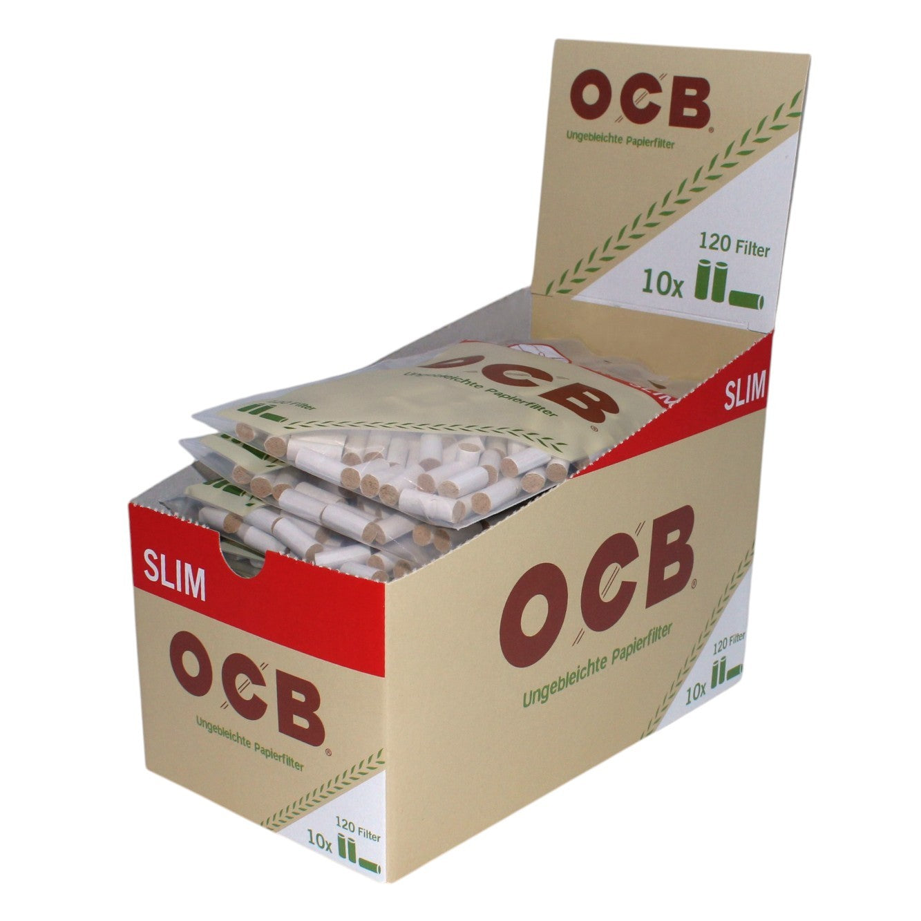 OCB Organic Unbleached Slimfilter 6mm 10x120