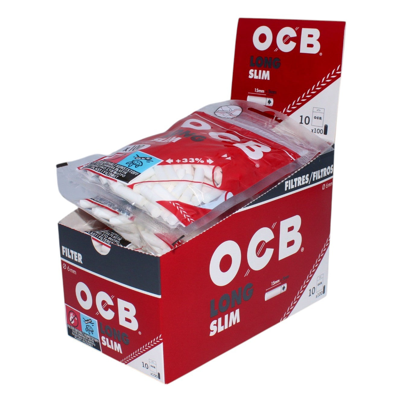 OCB Long Slim Filter 6mm 10x100