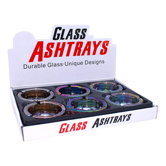 Glas Aschenbecher 6er