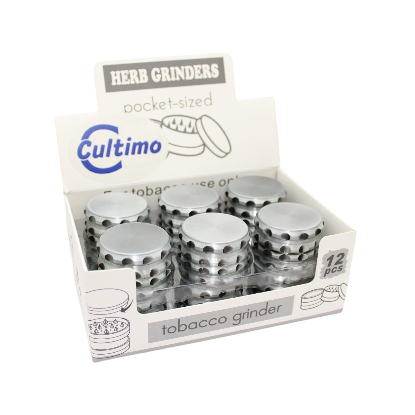 Grinder Metall 4tlg 12er Display