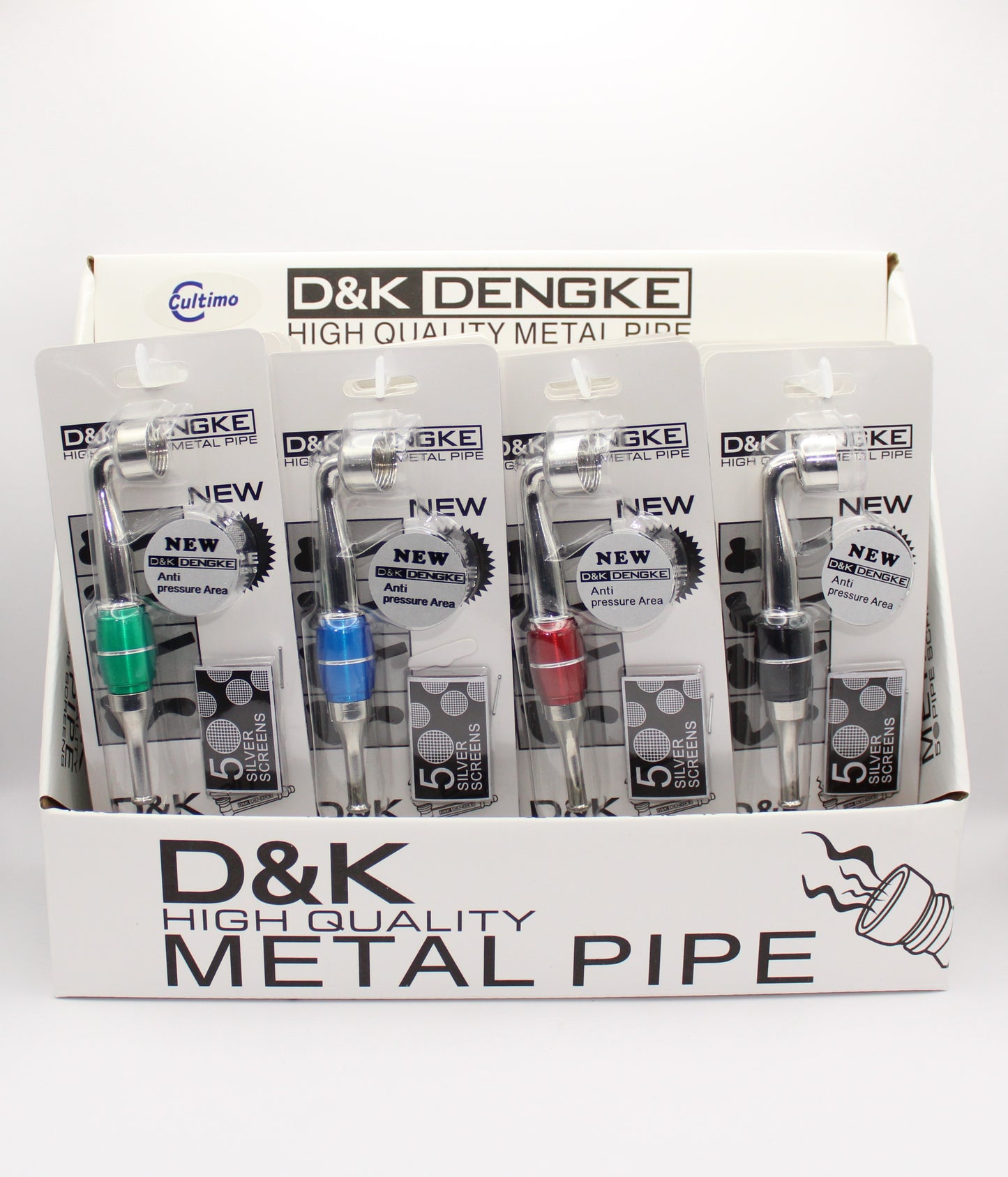 Metall Pfeife Color inkl. Screens 16er Display