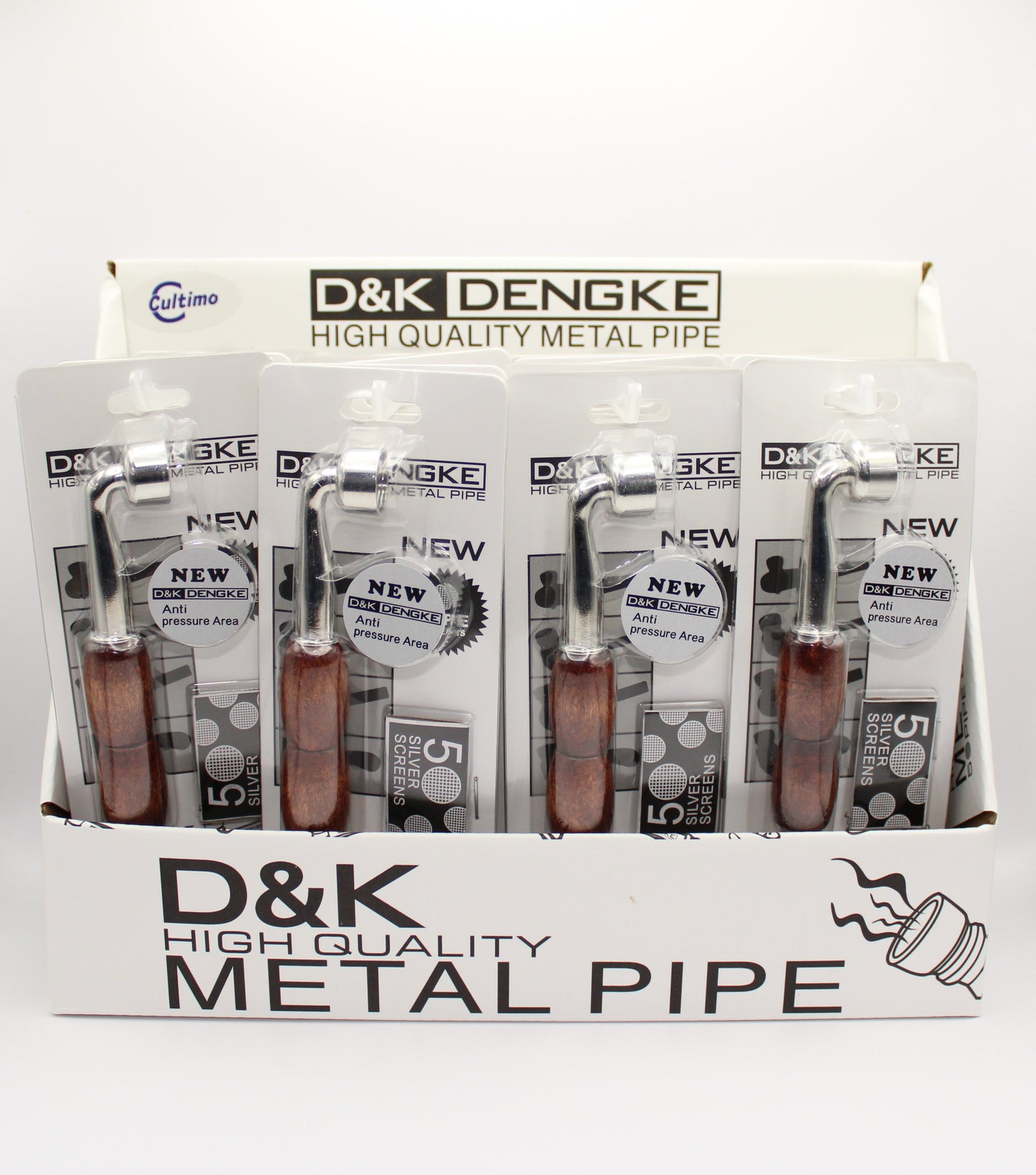 Metall Pfeife Holzoptik inkl. Screens 20er Display