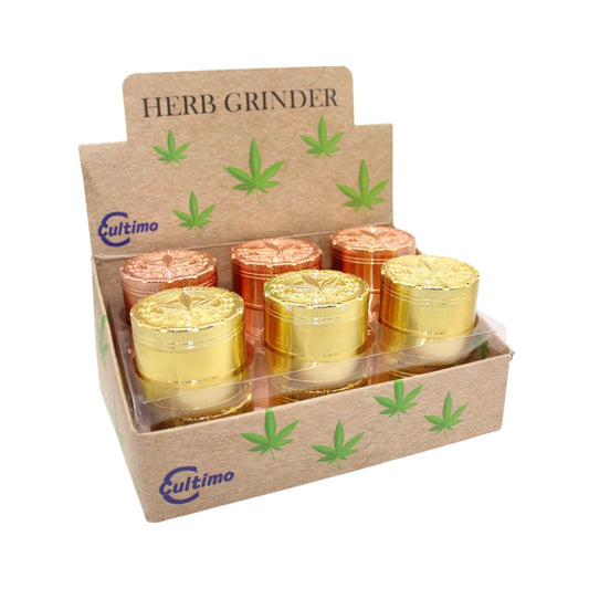 Grinder Hanf Gold Bronze 4tlg 12er Display