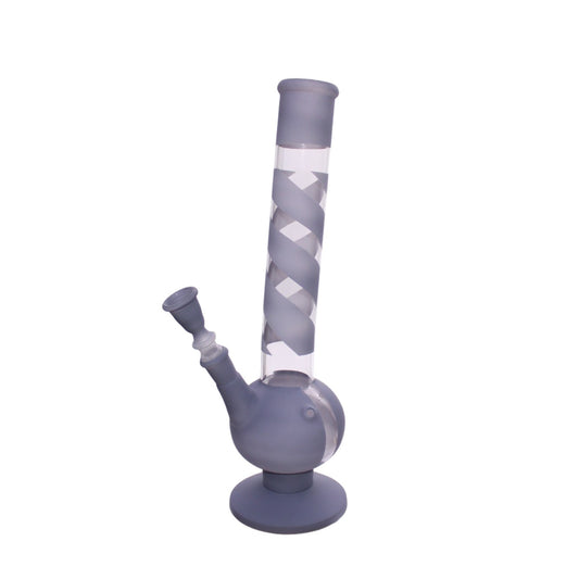 Glasbong Grau-Matt 37cm