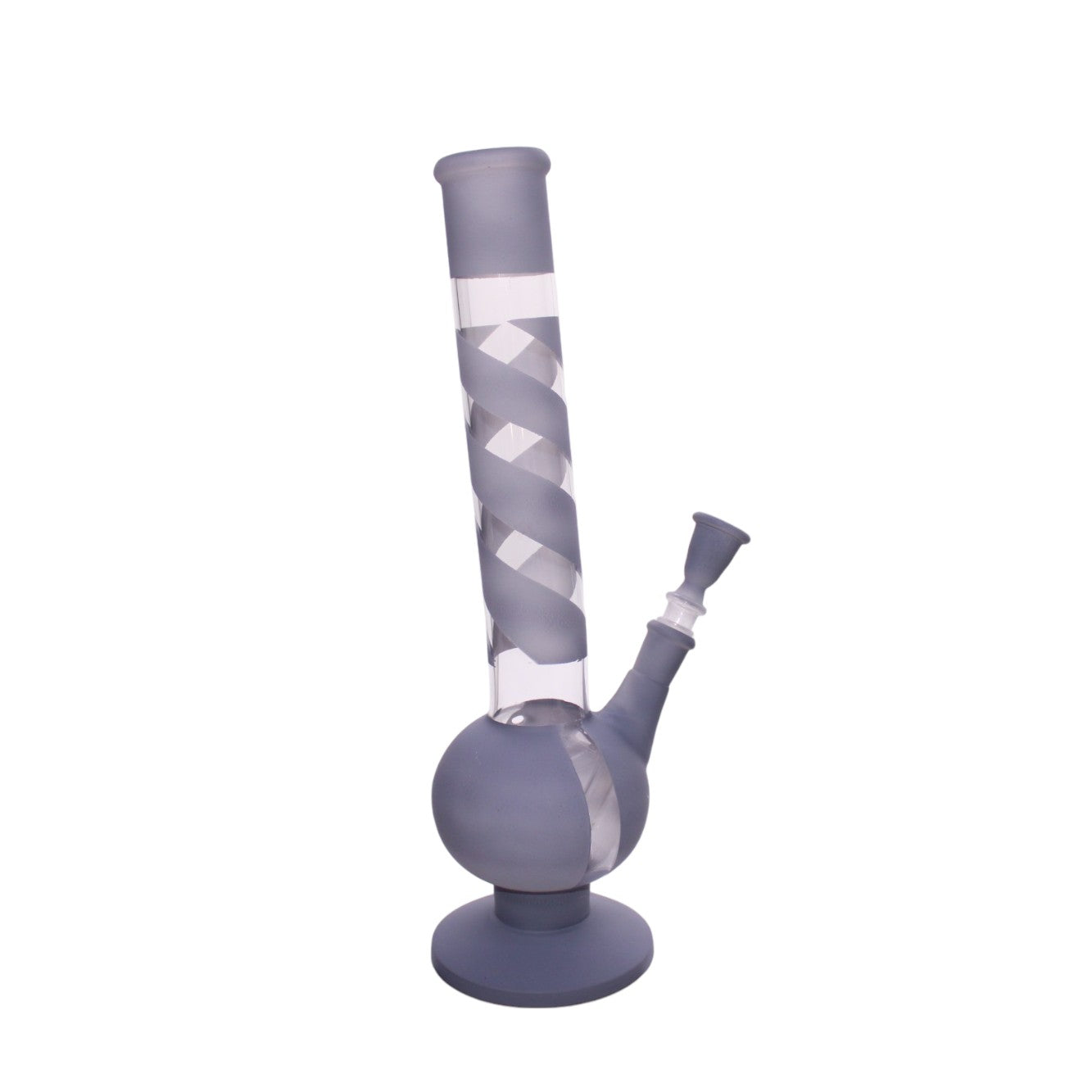 Glasbong Grau-Matt 37cm