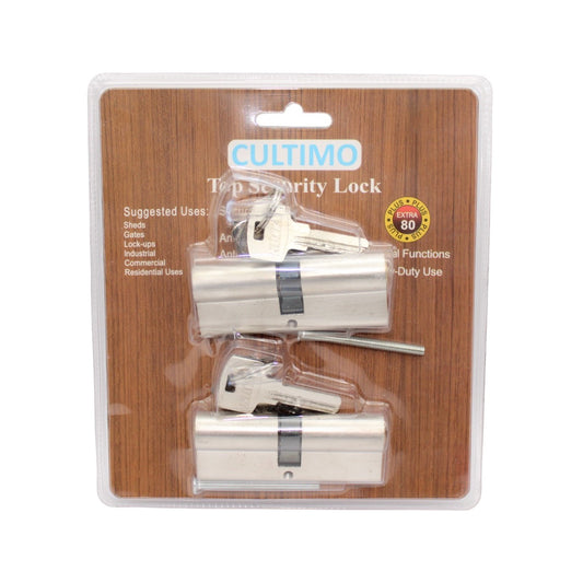 2x Tür Zylinderschloss 80mm