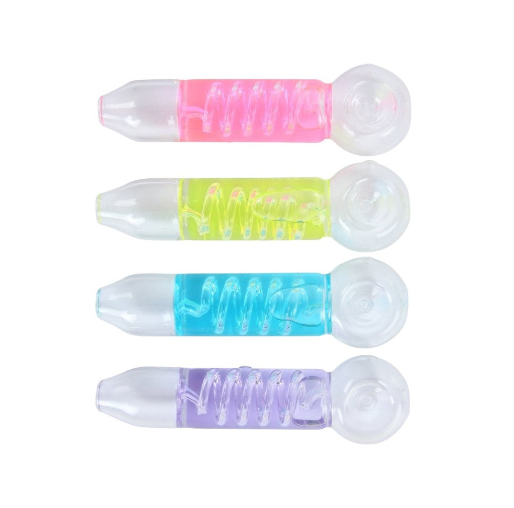 Wildfire Glas Pfeife Bunt inkl. Grinder 12cm