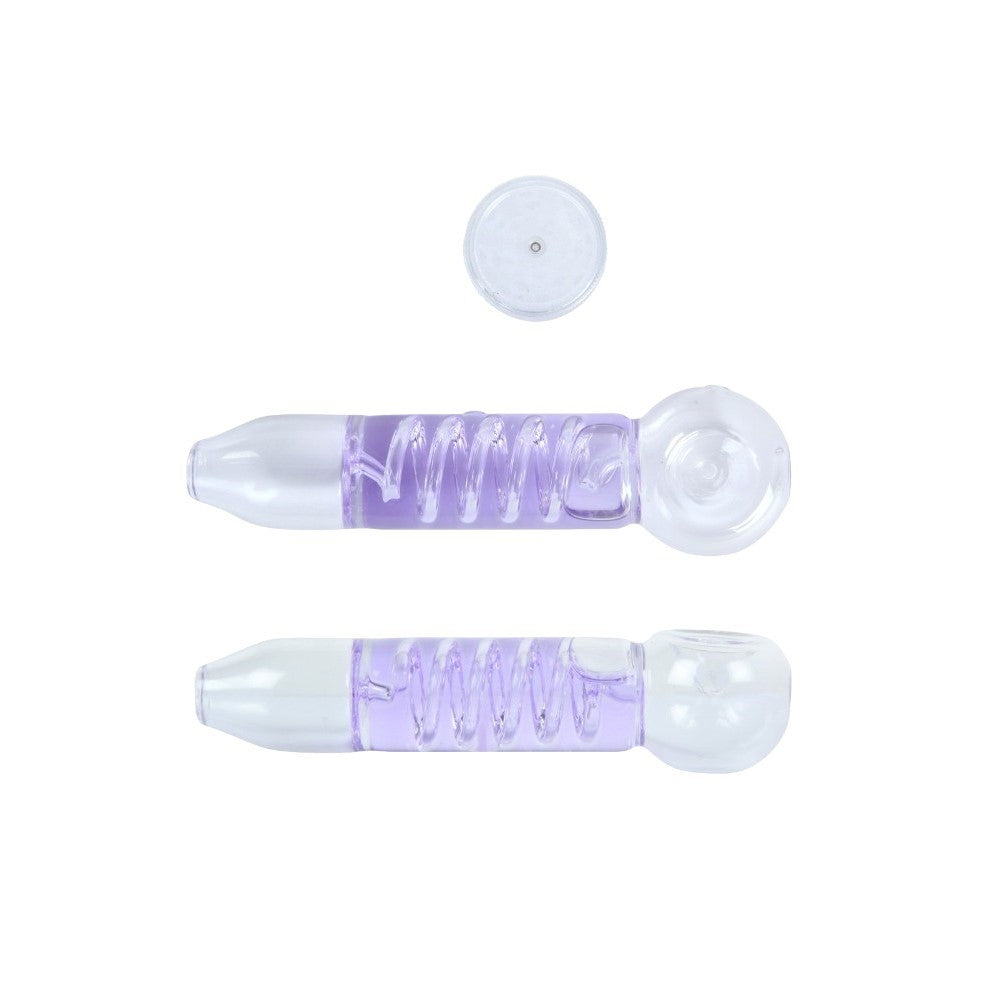 Wildfire Glas Pfeife Bunt inkl. Grinder 12cm