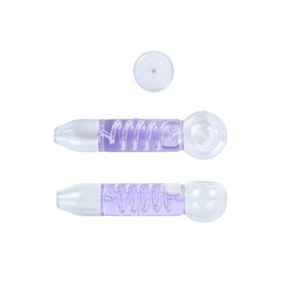 Wildfire Glas Pfeife Bunt inkl. Grinder 12cm
