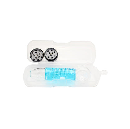 Wildfire Glas Pfeife Bunt inkl. Grinder 12cm