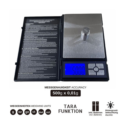 Digital Feinwaage Groß 500g x 0,01g