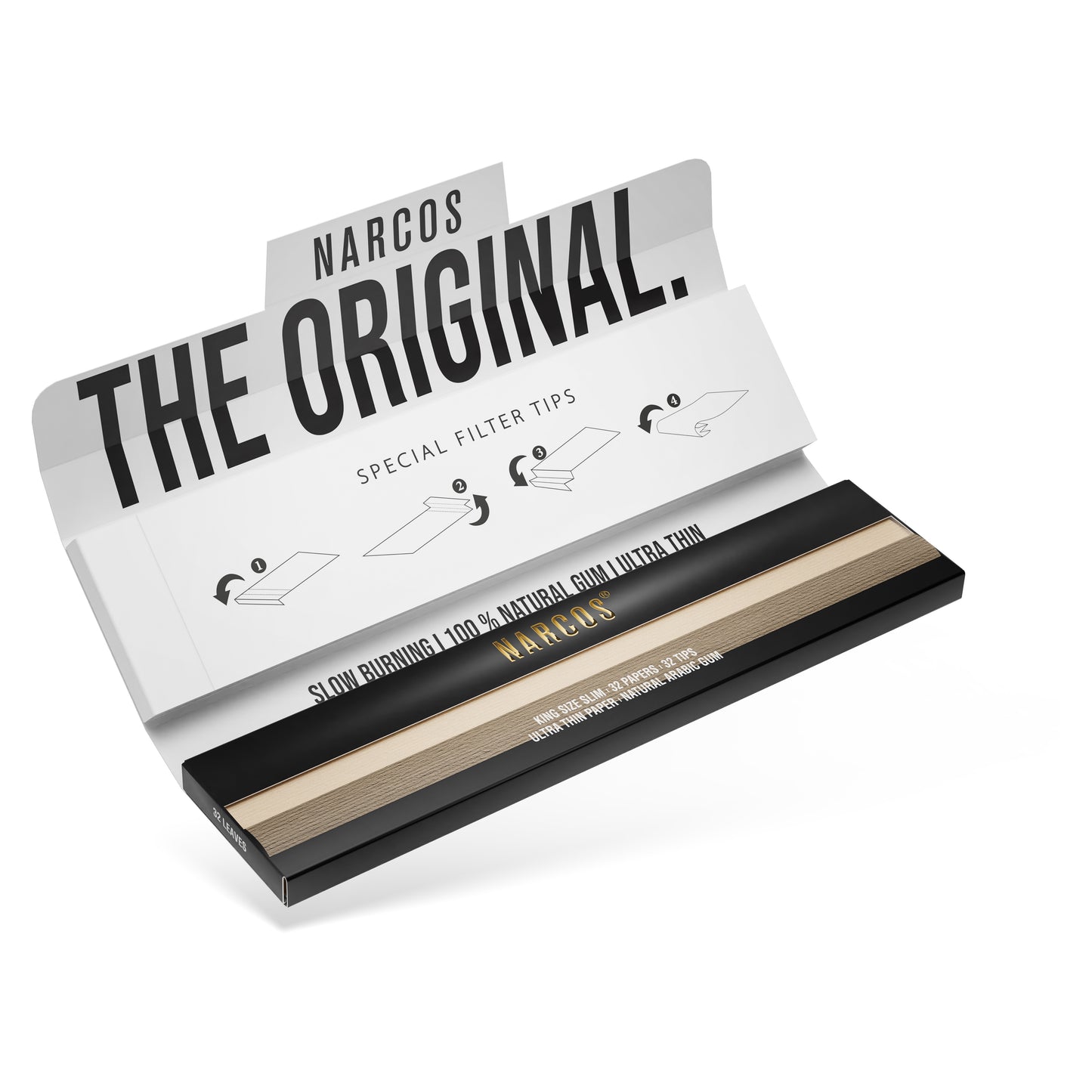 Narcos Slim Papers Brown + Tips