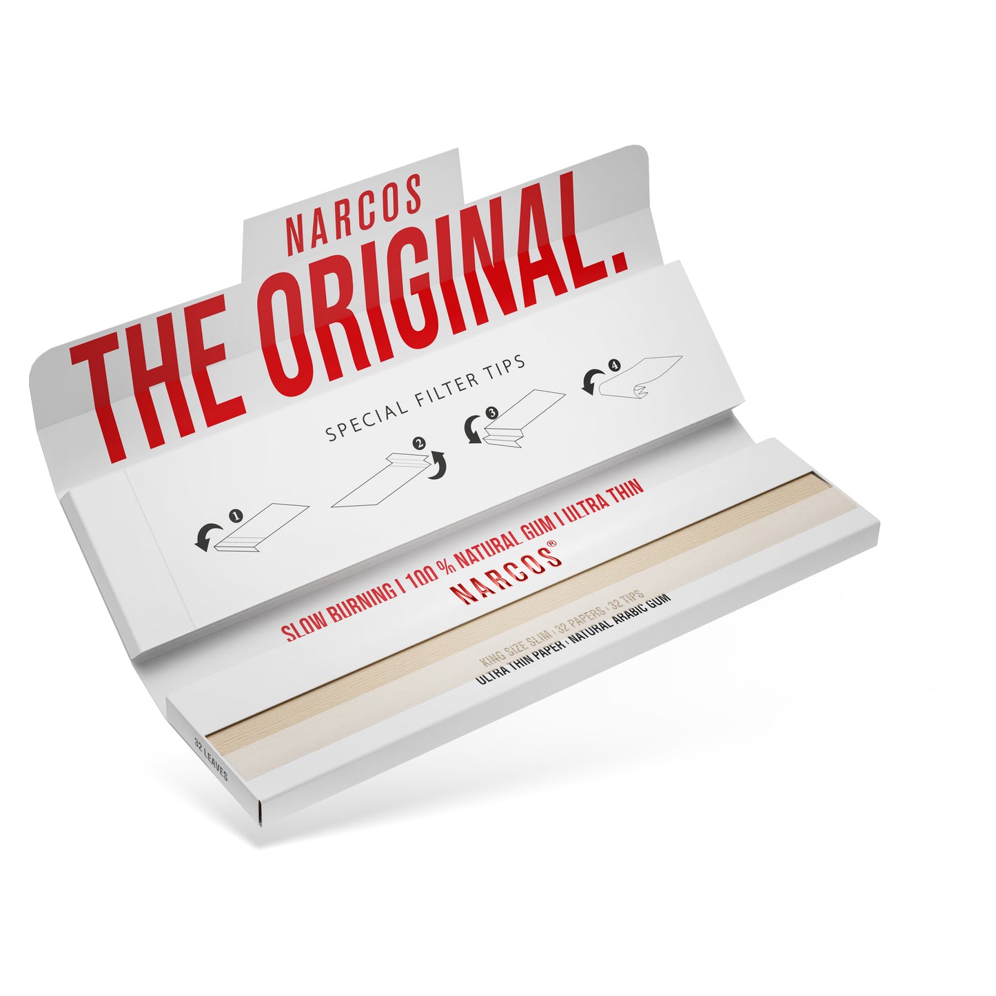 Narcos Slim Papers White + Tips