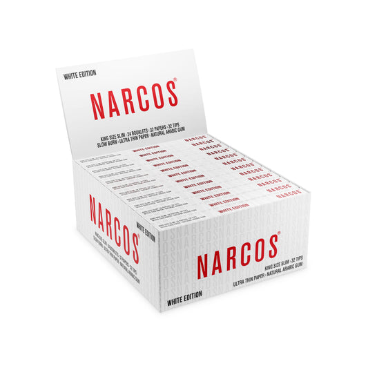 Narcos Slim Papers White + Tips