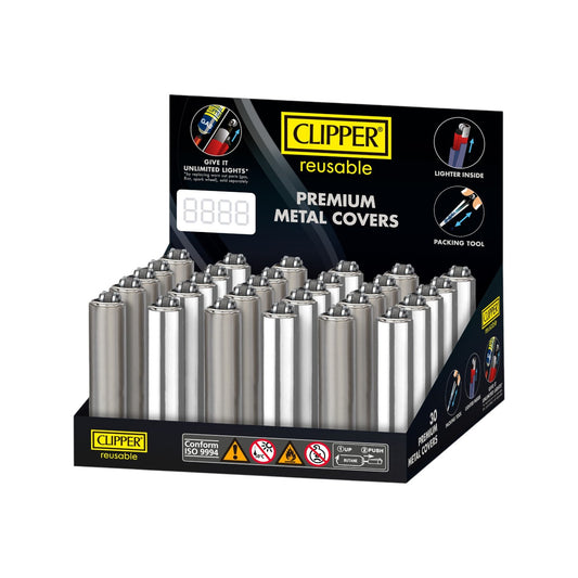 Clipper Metal Micro Silver 30er Display
