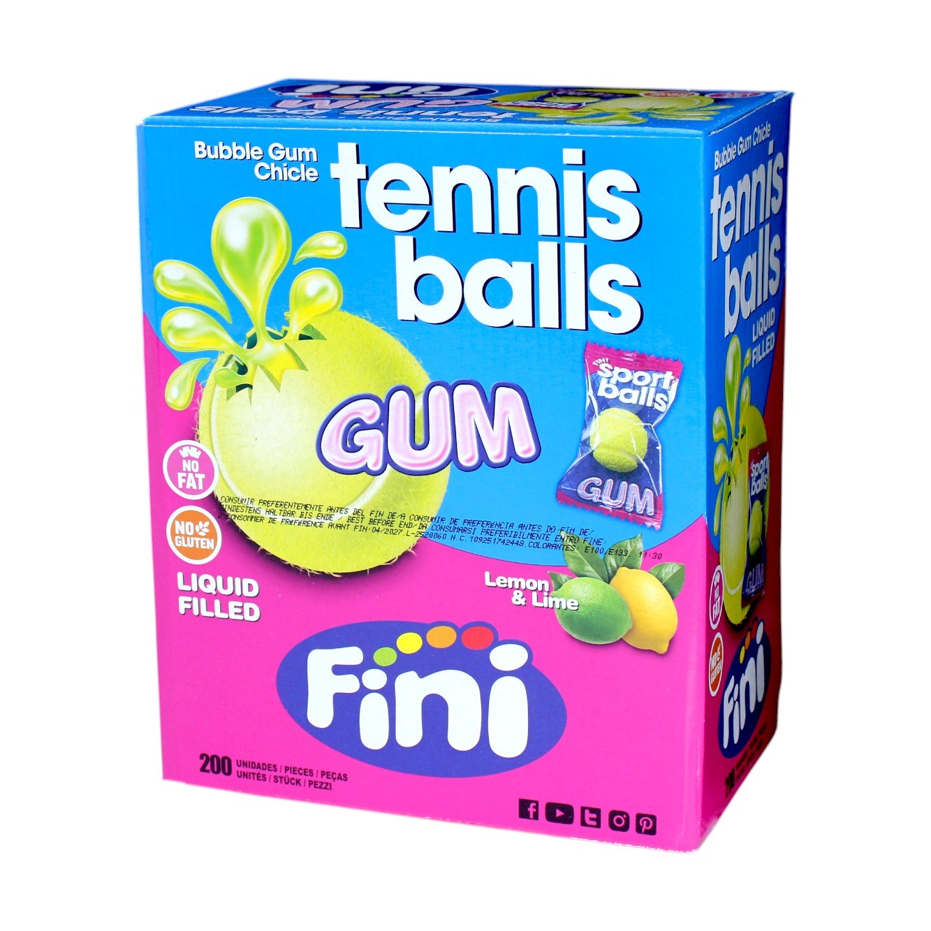 FINI Tennis Balls Kaugummi 200x 5g
