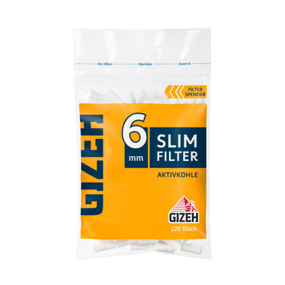 Gizeh Slim Fil­ter Ak­tiv­koh­le 20x120