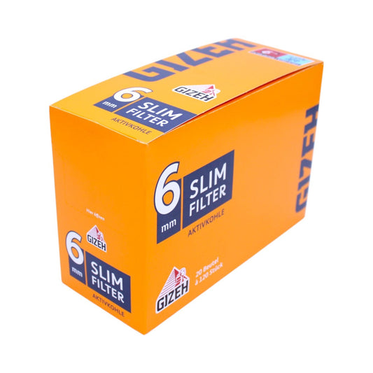 Gizeh Slim Fil­ter Ak­tiv­koh­le 20x120