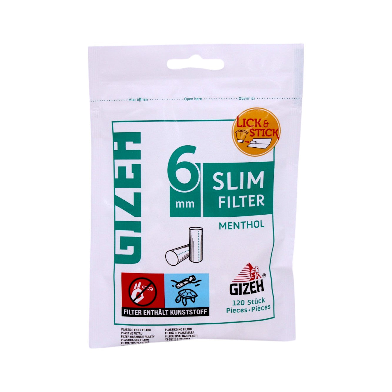 Gizeh Slim Filter Menthol 10x120