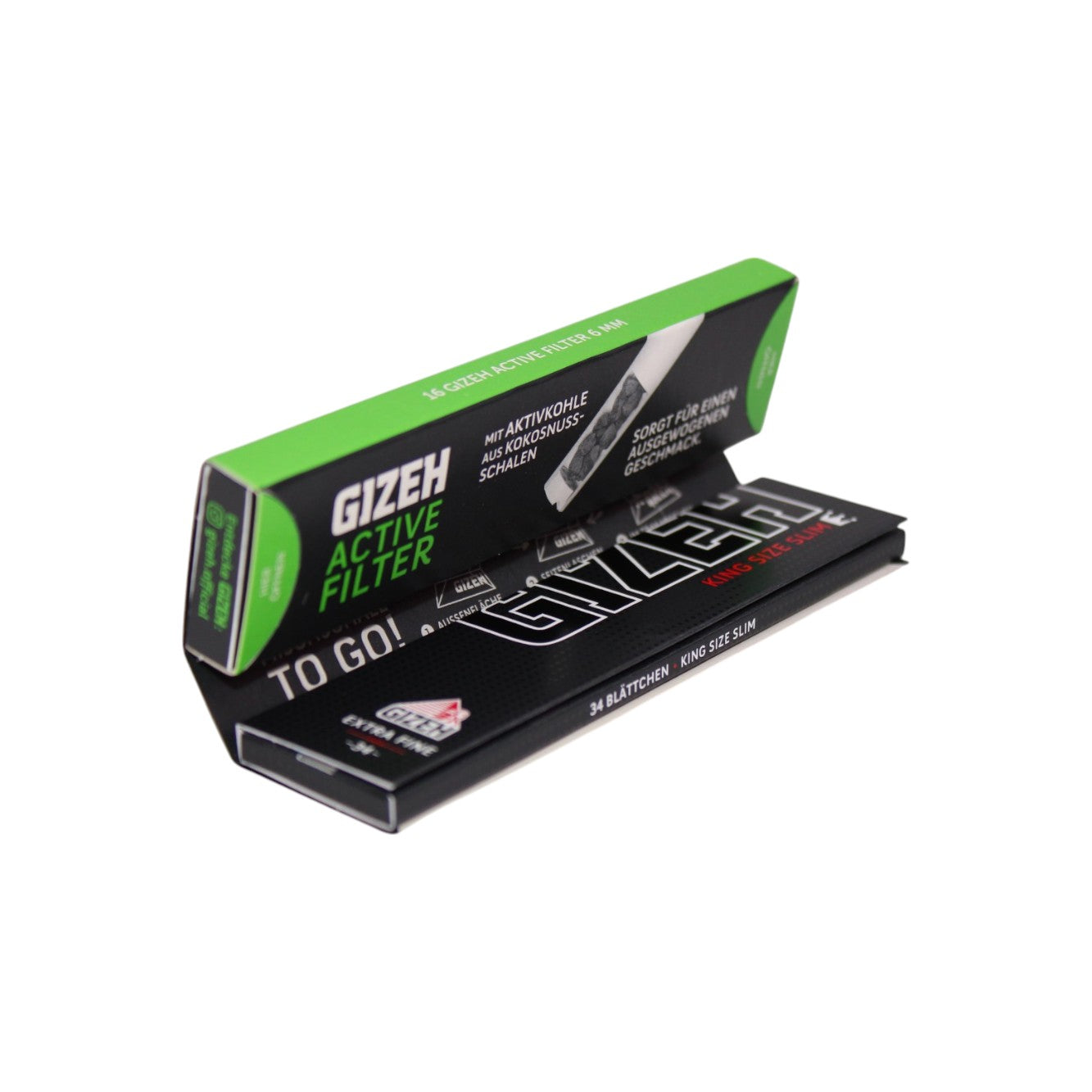 Gizeh Black King Size Slim + Active Filter
