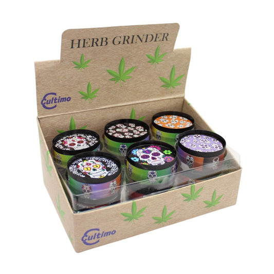 Grinder Totenkopf 3tlg 12er Display