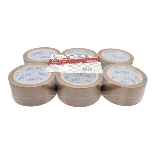 Verpackungs-Klebeband Braun 6er
