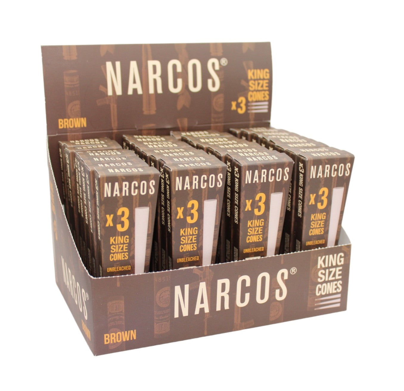 Narcos King Size Cones Brown 32x3