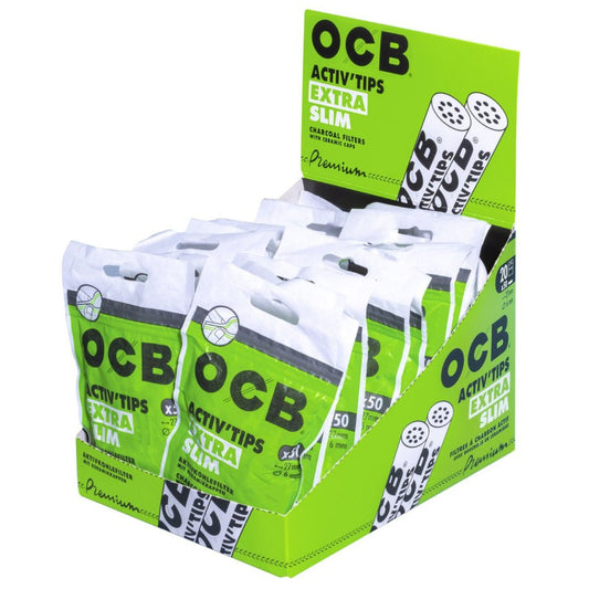 OCB Activ'Tips Extra Slim Aktivkohlefilter 6mm 20x50