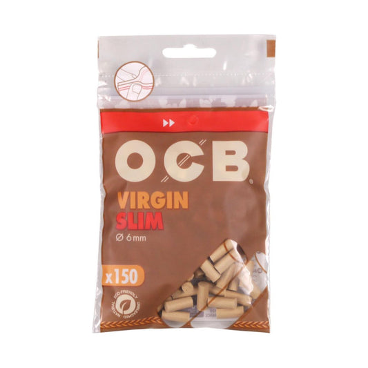 OCB Unbleached Virgin Slim Filter 6mm 10x150