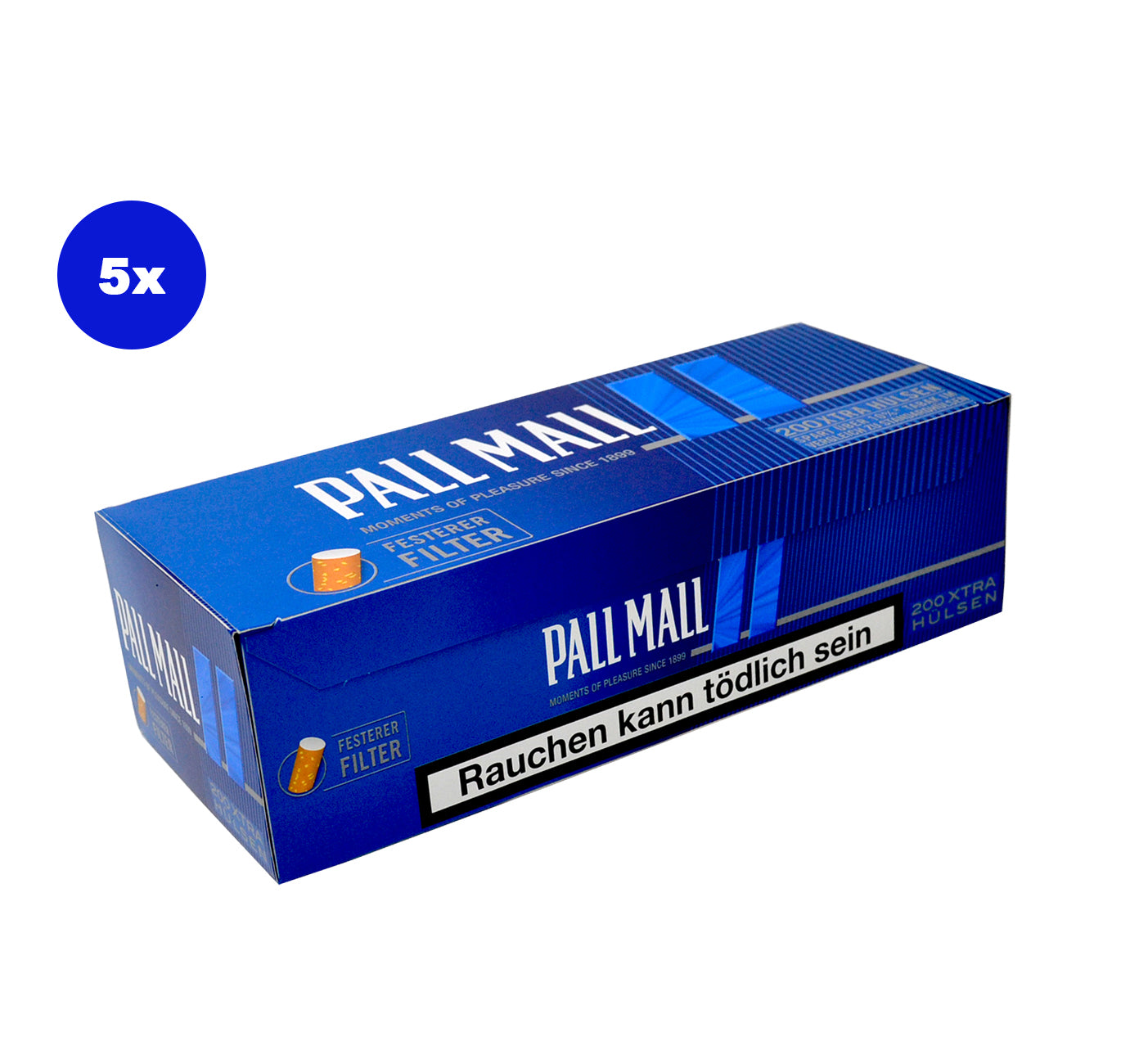 Pall Mall Extra Blau Hülsen 5x200
