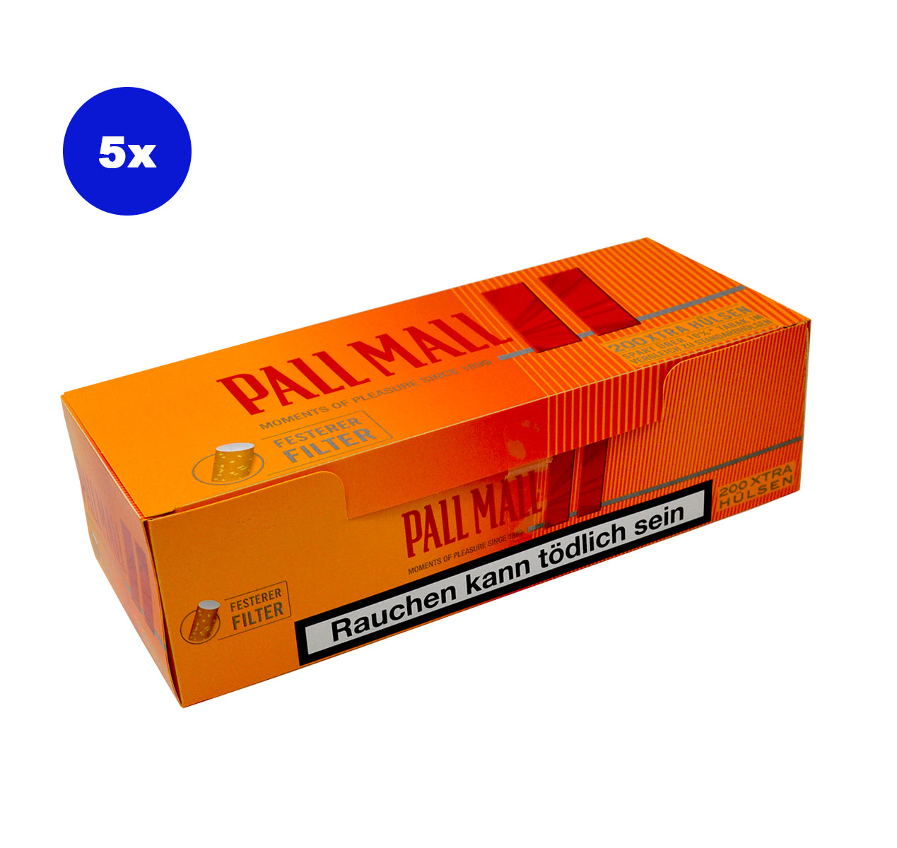 Pall Mall Extra Orange Hülsen 5x200